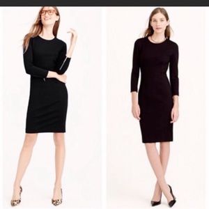 JCrew structured knit dress tailored 14 black
